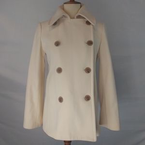 J. Crew Wool Peacoat Cream Off white S